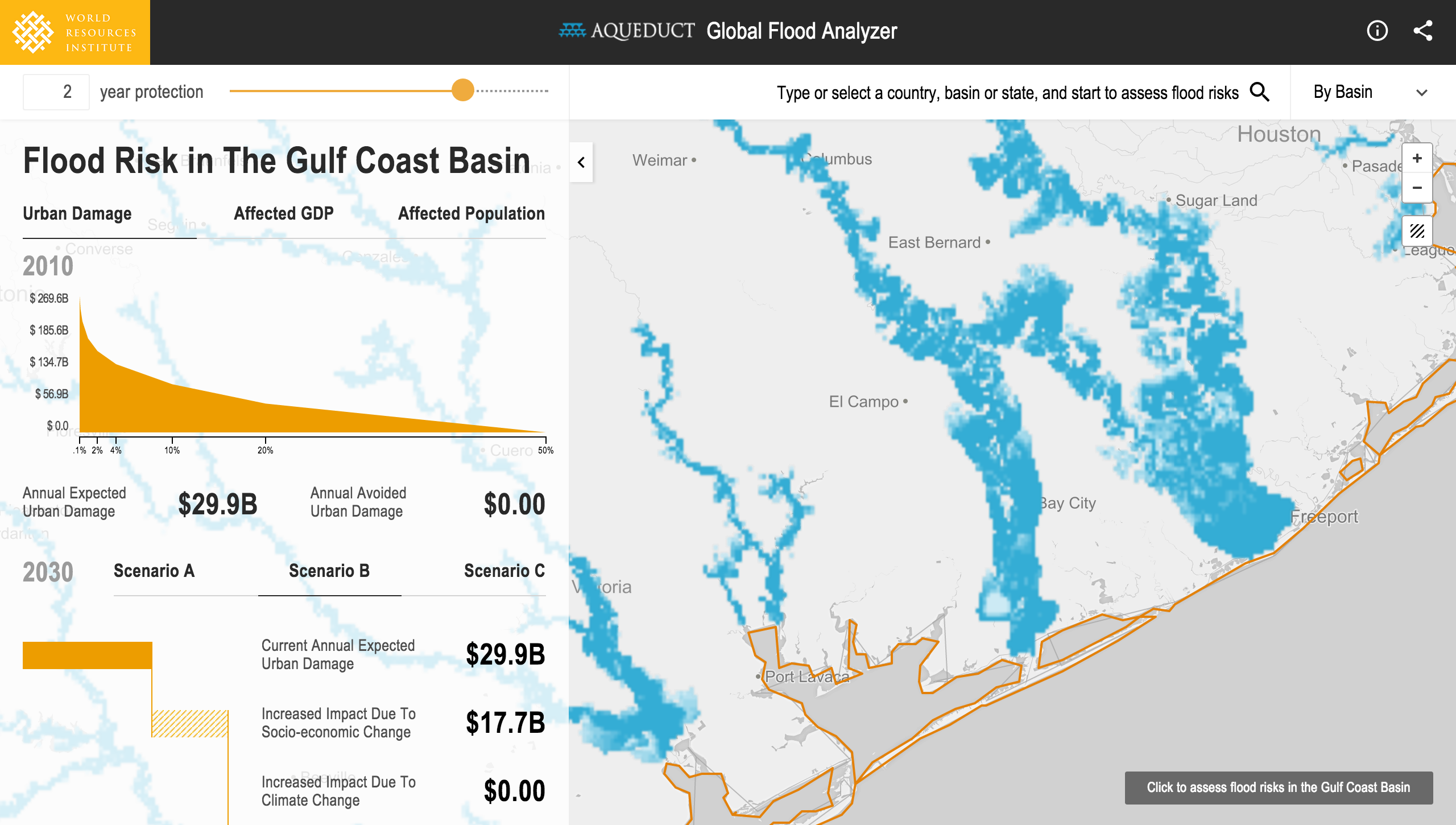 WRI Flood Analyzer Tool 2 year