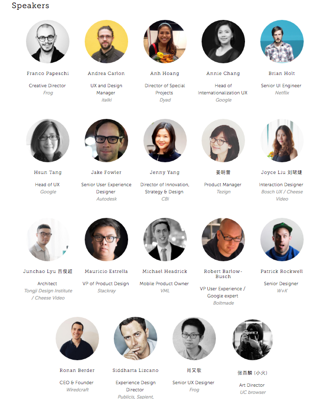 Confirmed Speakers for UI/UX Conf 